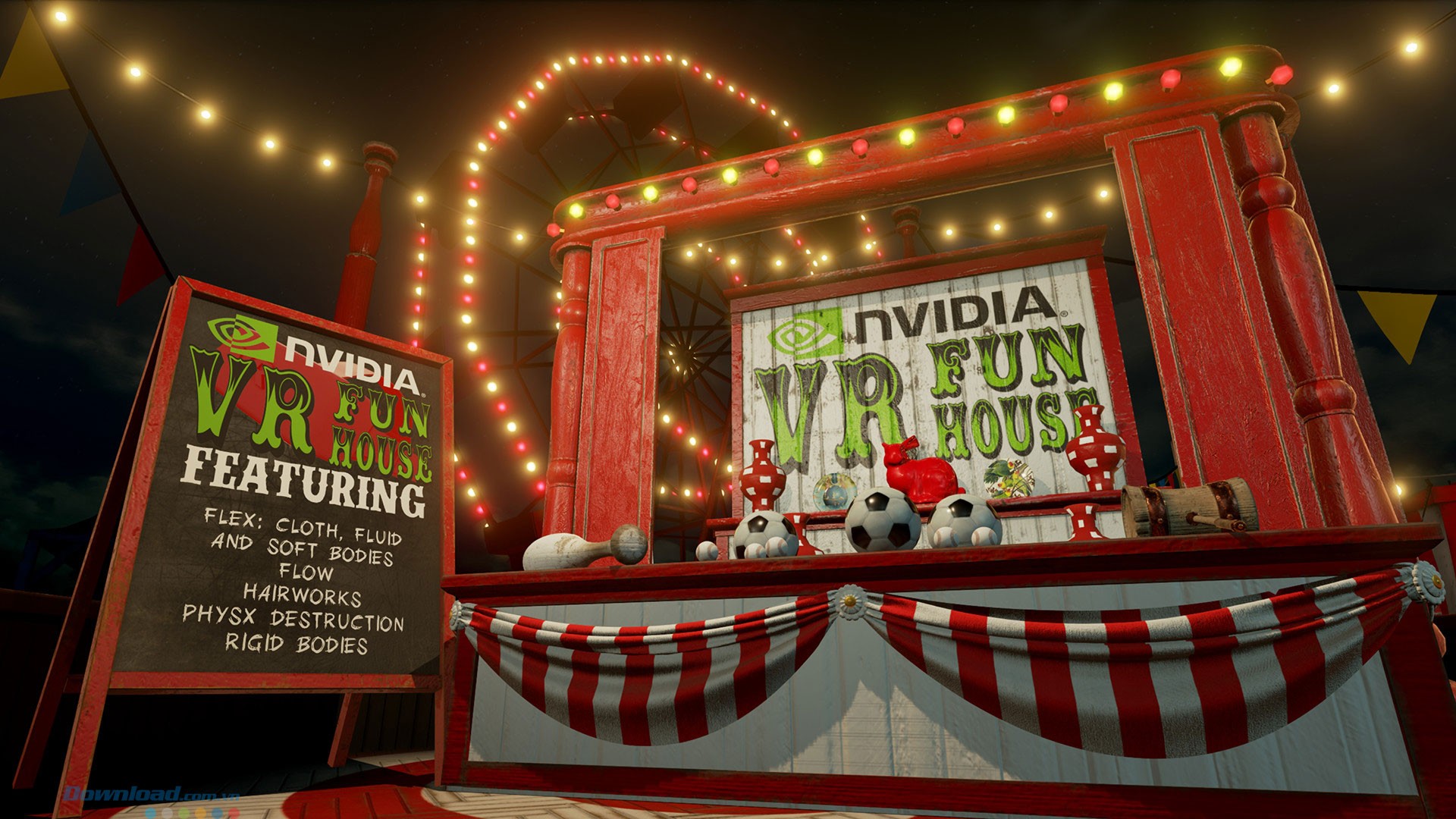 Lễ hội trong NVIDIA VR Funhouse