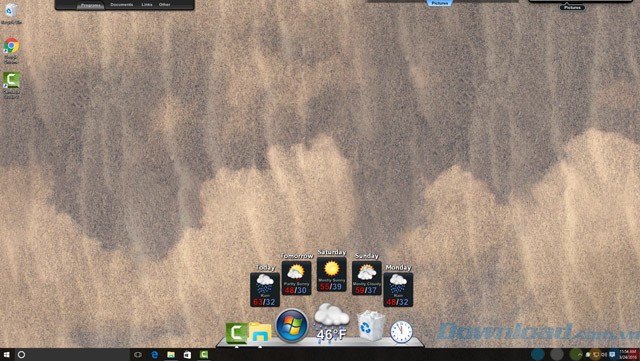 Xem thời tiết với ObjectDock