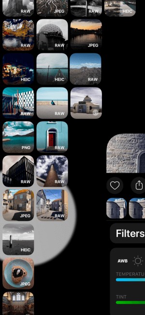 Obscura Camera có khả năng chụp ở nhiều định dạng ảnh khác nhau