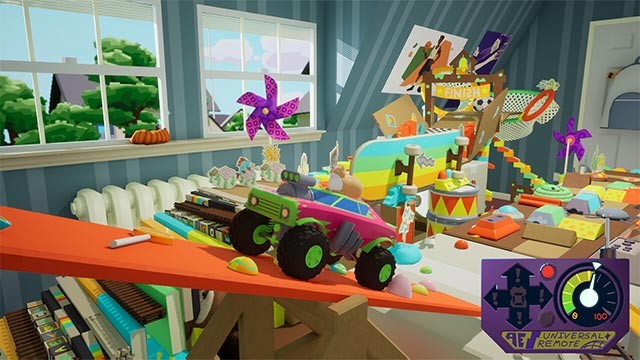 Sắp xếp những món đồ chơi thành đường đua điên rồ cho Obstacle Overdrive game