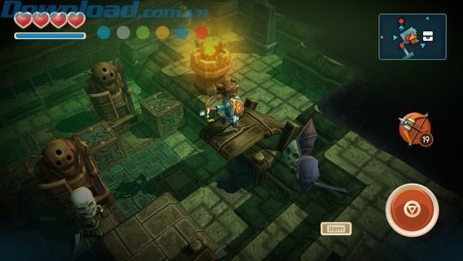 Khám phá ngục tối và đối mặt với nguy hiểm