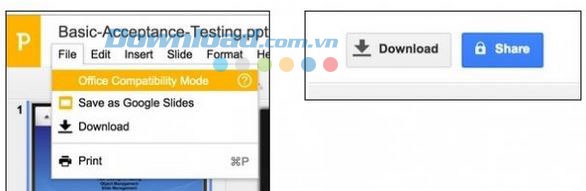 Tải văn bản đã chỉnh sửa về với Office Editing