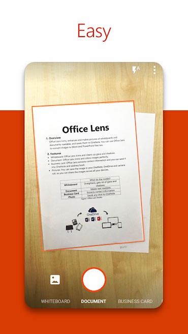 Microsoft Office Lens for Android hỗ trợ scan ảnh, tài liệu