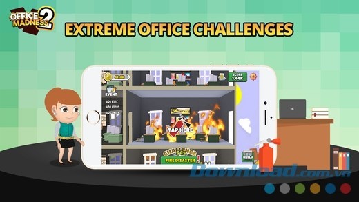 Vô số thử thách văn phòng cực hay ho trong Office Madness 2: Corporation cho iOS