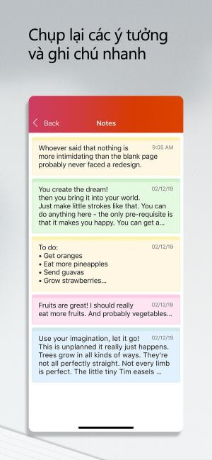 Ghi lại ý tưởng và ghi chú nhanh chóng