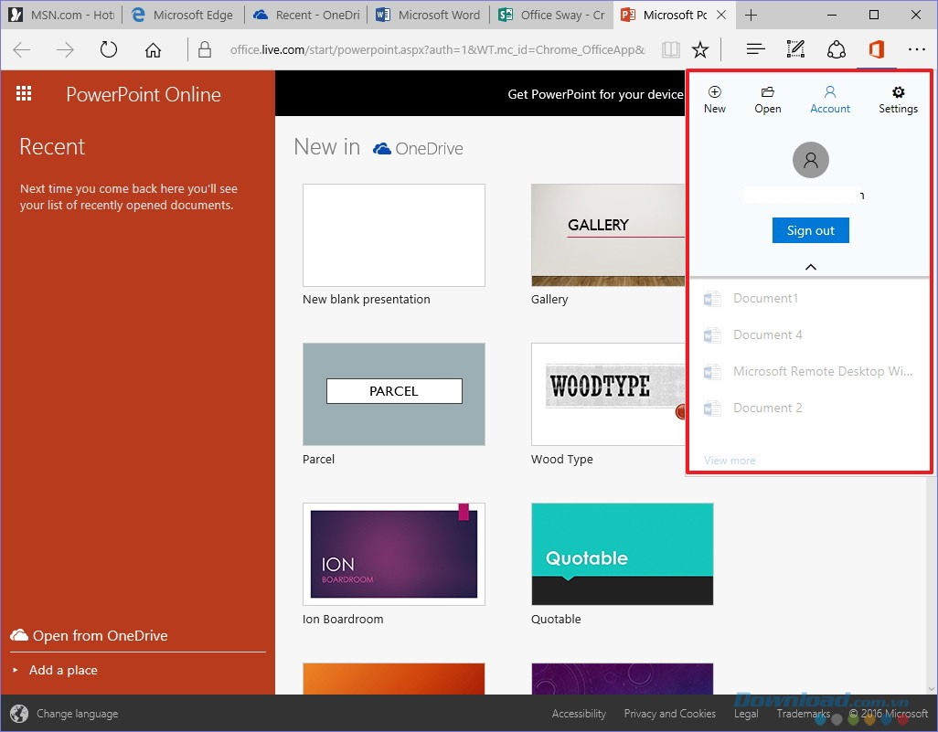 Đăng xuất tài khoản