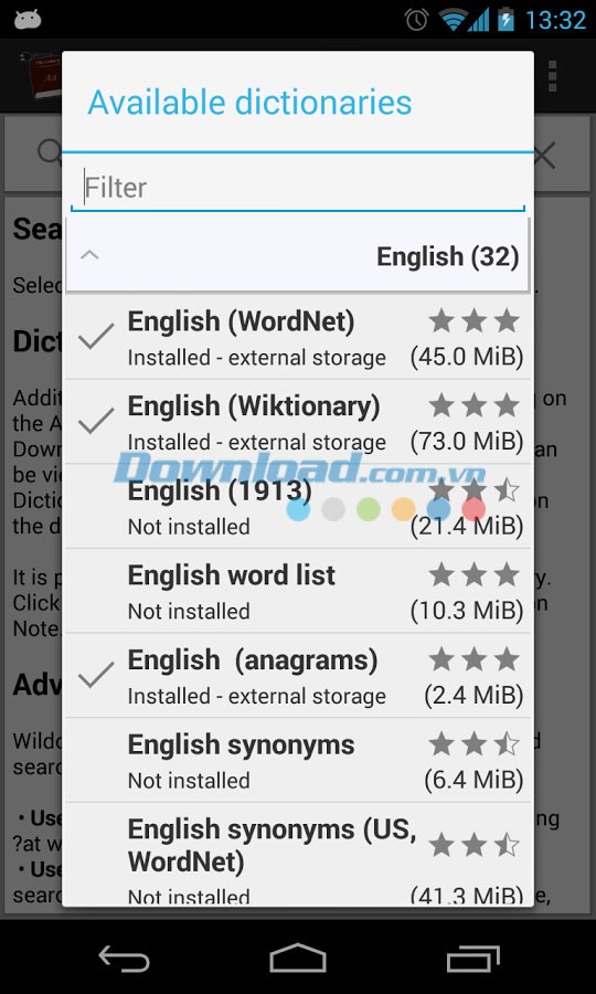 Offline Dictionaries for Android