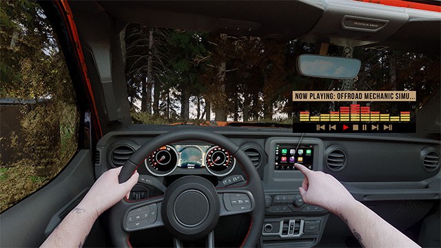 Kiểm tra hiệu suất xe đua trong game Offroad Mechanic Simulator