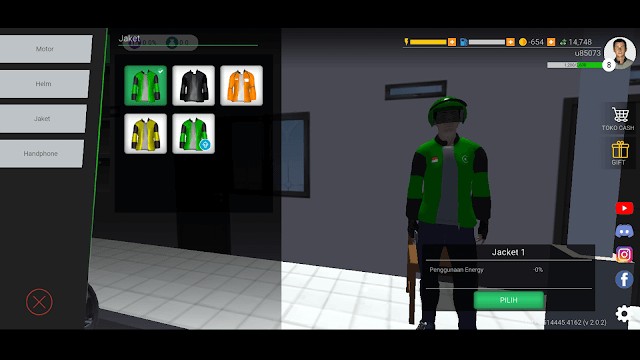 Tự do tùy chỉnh trang phục tài xế theo ý thích trong game Ojol