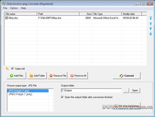 Okdo Excel to Jpeg Converter