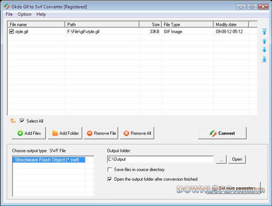 Okdo Gif to Swf Converter