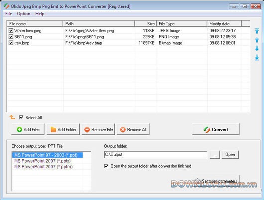 Okdo Jpeg Bmp Png Emf to PowerPoint Converter