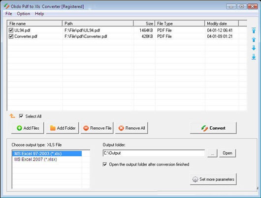 Okdo Pdf to Xls Converter
