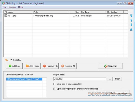 Okdo Png to Swf Converter
