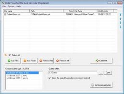 Okdo PowerPoint to Excel Converter