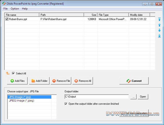 Okdo PowerPoint to Jpeg Converter