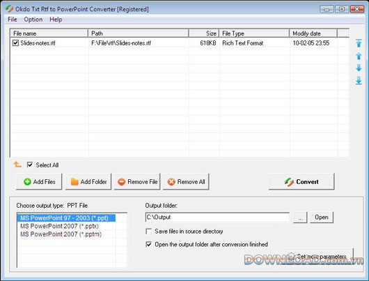 Okdo Txt Rtf to PowerPoint Converter