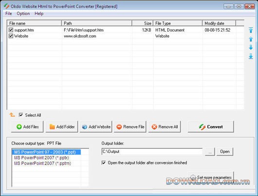 Okdo Website Html to PowerPoint Converter