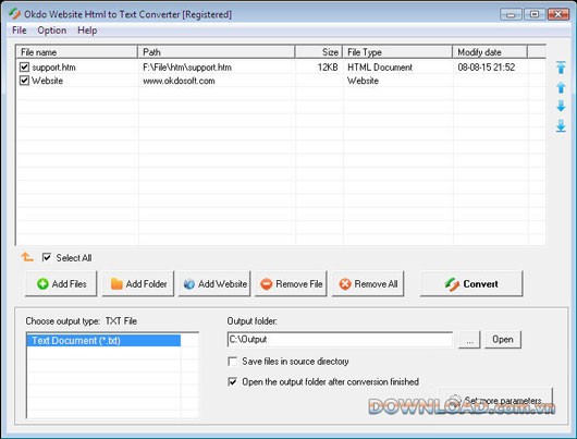 Okdo Website Html to Text Converter