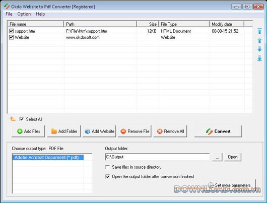 Okdo Website to Pdf Converter