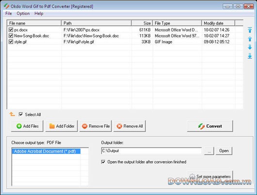 Okdo Word Gif to Pdf Converter