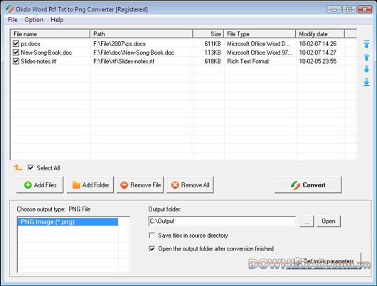 Okdo Word Rtf Txt to Png Converter