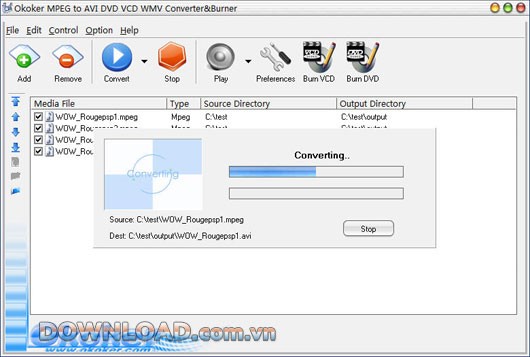 Okoker MPEG to DVD VCD DIVX WMV MPEG Converter & Burner