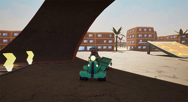 Cùng chiếc xe ga 4 bánh màu mè đón khách và tạo ra sự hỗn loạn trong thành phố