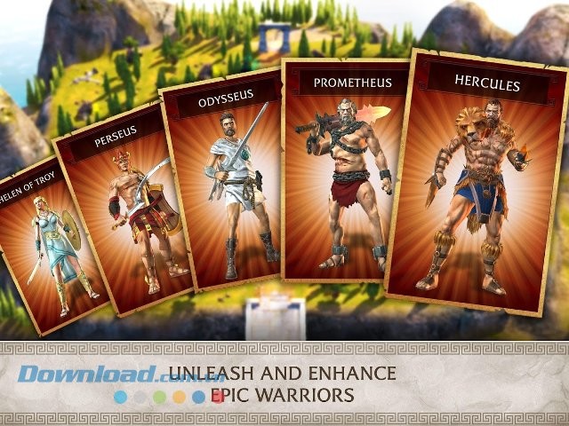 Thu thập anh hùng trong game Olympus Rising