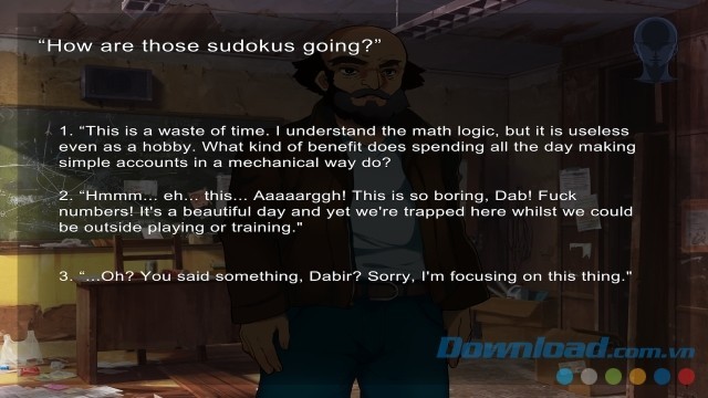 Đưa ra sự lựa chọn trong game tiểu thuyết tương tác Omega Pattern cho máy tính, Mac và Linux