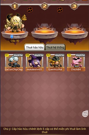 Trang bị nhân vật trong OMG Loạn Đấu cho Android