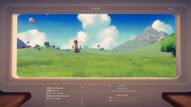 On Track mô phỏng không gian ảo cực chill từ trên tàu, giúp bạn tập trung làm việc và học tập