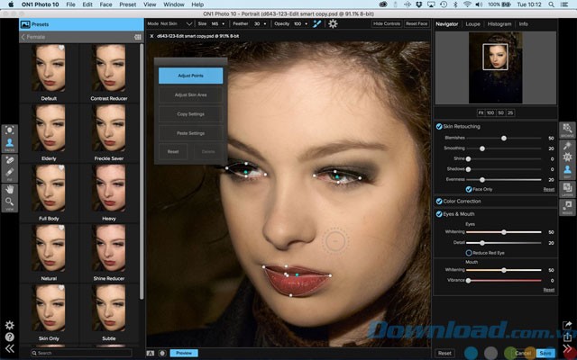 Chỉnh sửa ảnh chân dung trong Portrait