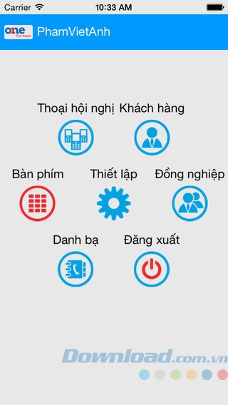 Giao diện chính One Contact