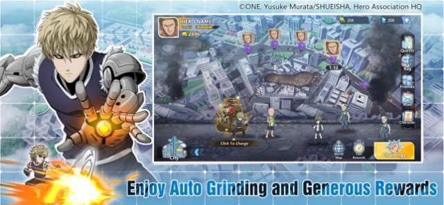 Thu thập và huấn luyện đội quân anh hùng của riêng bạn trong game ARPG - One Punch Man