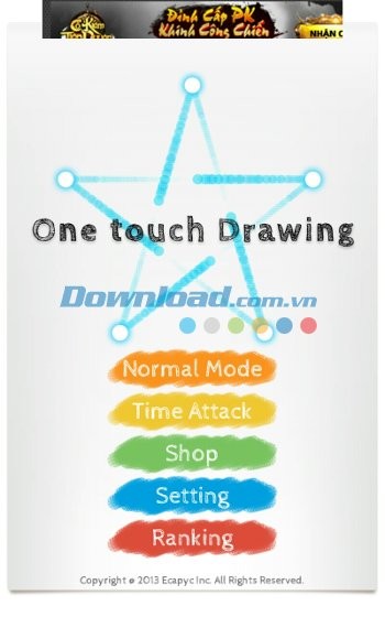 Giao diện game One touch Drawing