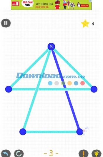Thử thách trong game One touch Drawing cho Android