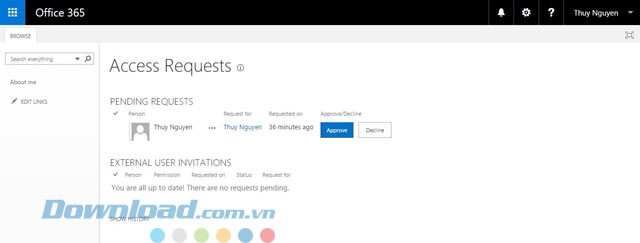 Cài đặt quyền truy cập