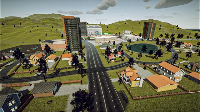 Bối cảnh game Onefold Taxi Simulator là 1 thị trấn sôi động, đang trên đà phát triển