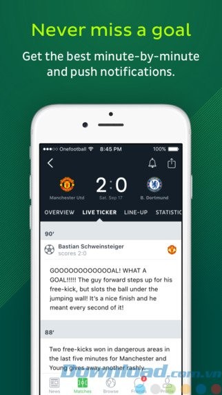 Không bỏ lỡ bất cứ bàn thắng nào