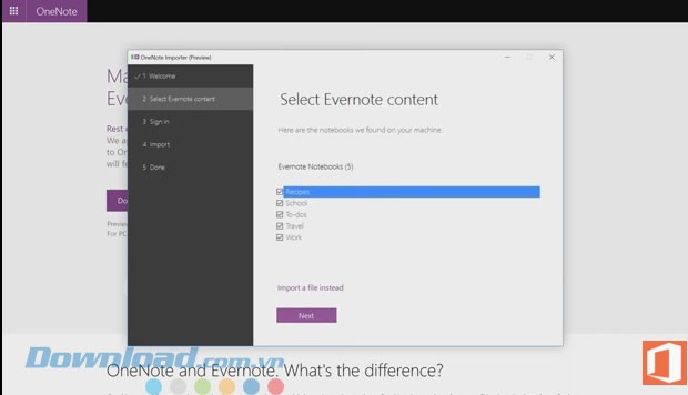 Chọn ghi chú muốn chuyển