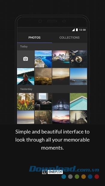 Giao diện ứng dụng OnePlus Gallery