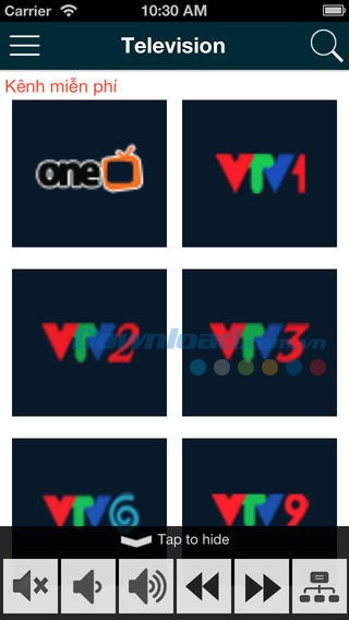 Danh sách kênh truyền hình miễn phí trên OneTV Remote