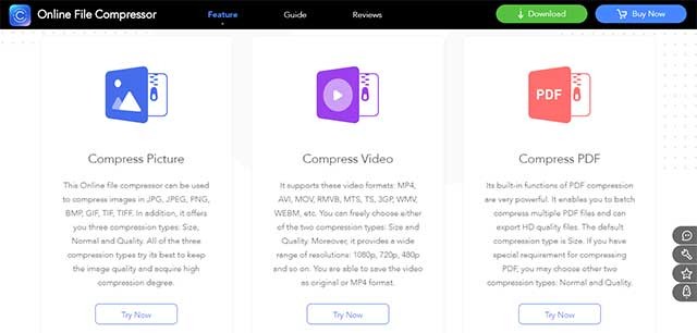 Online File Compressor có thể được sử dụng để nén ảnh, video, file PDF