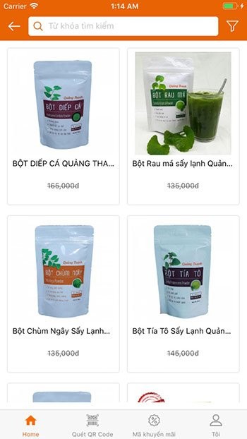 Tìm kiếm sản phẩm Online Friday cho iOS