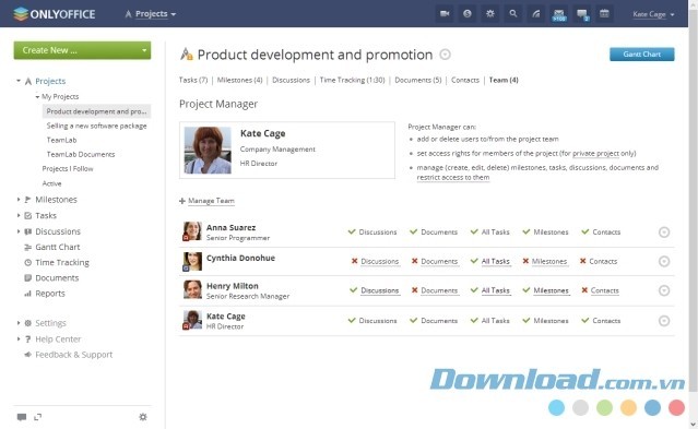 Phối hợp làm việc nhóm trong môi trường ONLYOFFICE
