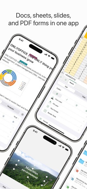 ONLYOFFICE Documents hỗ trợ hầu hết các định dạng phổ biến