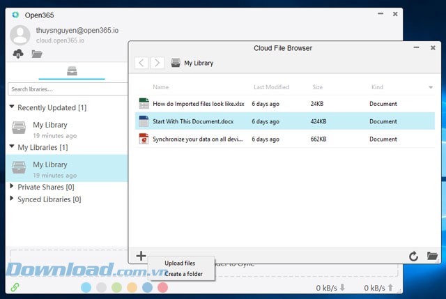 Danh mục file trên bản cài đặt