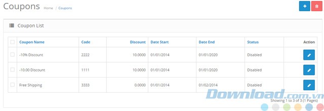 Tạo và quản lý danh sách coupon