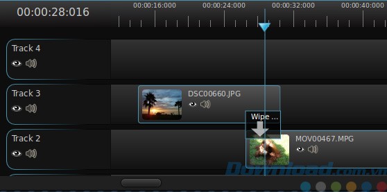 Timeline trong OpenShot Video Editor cho Mac